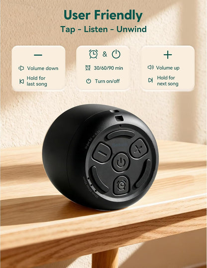 Pocket Mini Pro White Noise Sound Machine for Travel, 25 Sounds