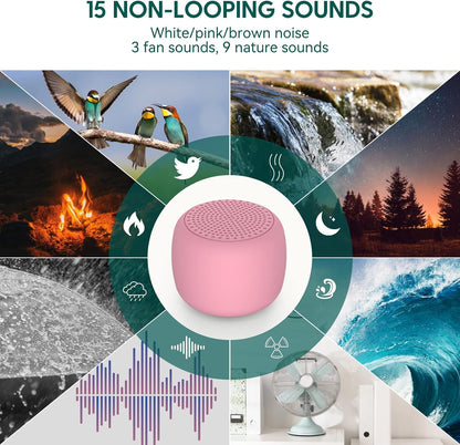 Pocket Mini Pro White Noise Sound Machine for Travel, 25 Sounds