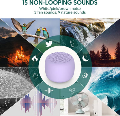 Pocket Mini Pro White Noise Sound Machine for Travel, 25 Sounds
