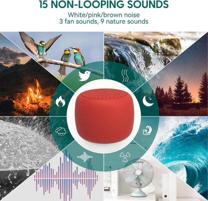 Pocket Mini Pro White Noise Sound Machine for Travel, 25 Sounds