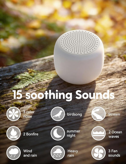 Pocket Mini Pro White Noise Sound Machine for Travel, 25 Sounds