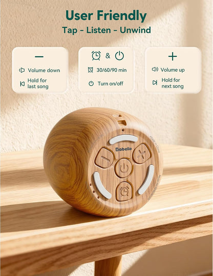Pocket Mini Pro White Noise Sound Machine for Travel, 25 Sounds