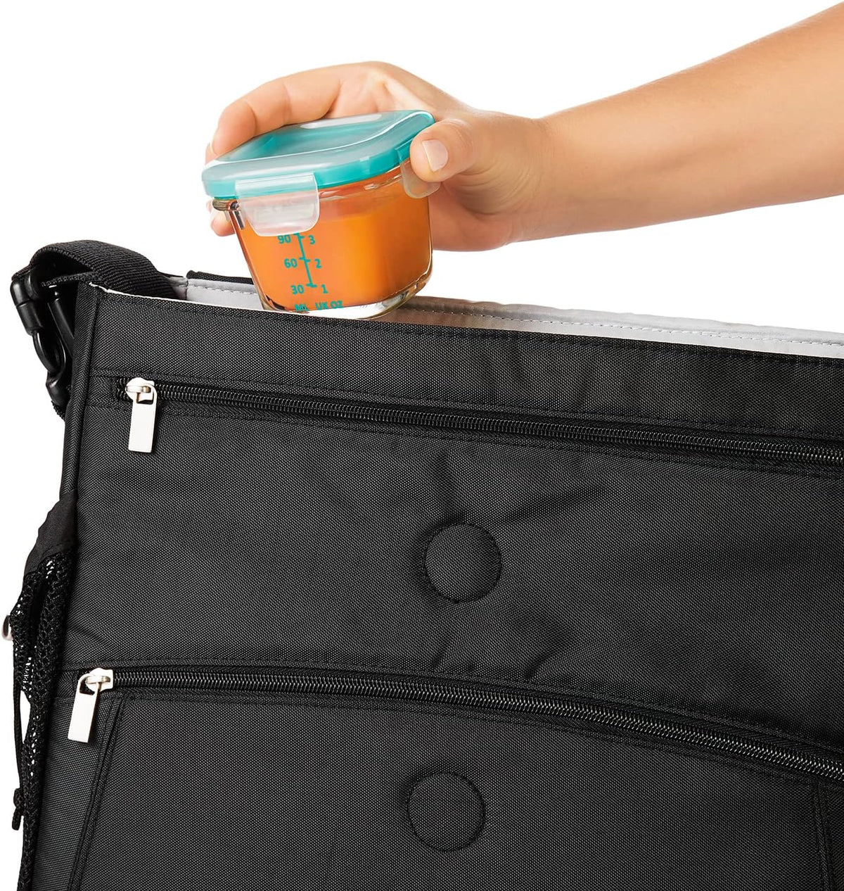 Glass Baby Blocks Food Storage Containers, Teal, 4 oz