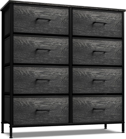 Dresser for Bedroom, Wood Top (6 Drawer, Gray Wood)