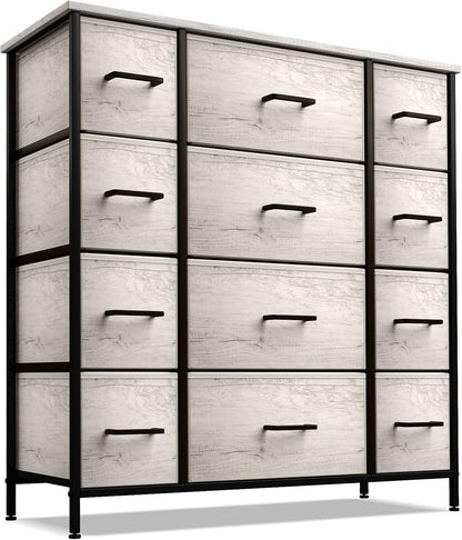 Dresser for Bedroom, Wood Top (6 Drawer, Gray Wood)
