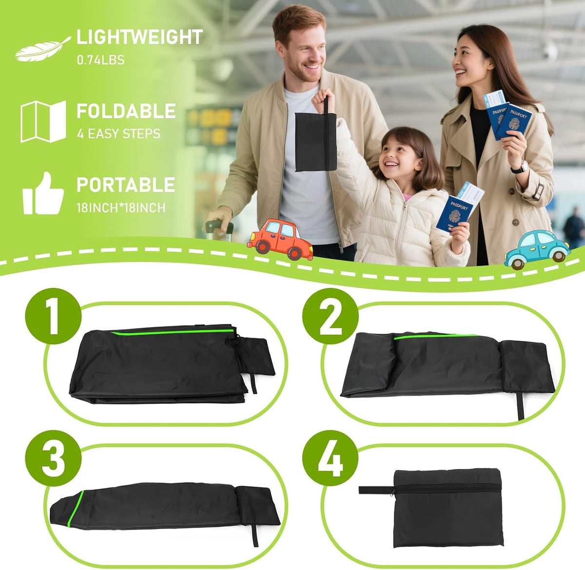 2Pcs Car Seat Bags For Airplane Travel