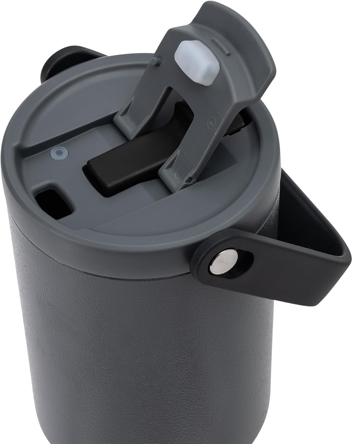 Tote Insulated Stainless Steel Tumbler with Dual Lid Function - 32 Oz - Gray Leather