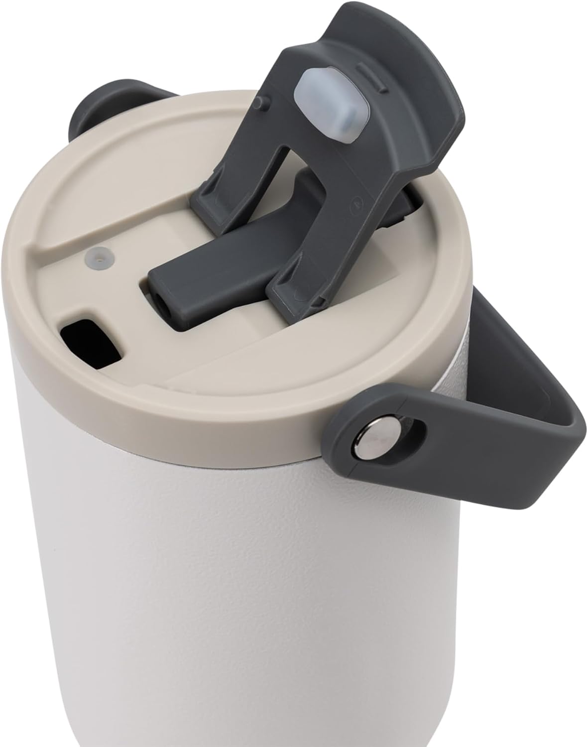 Tote Insulated Stainless Steel Tumbler with Dual Lid Function - 32 Oz - Gray Leather