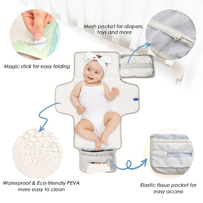 Highland Cow Pattern Portable Diaper Changing Pad Nursery