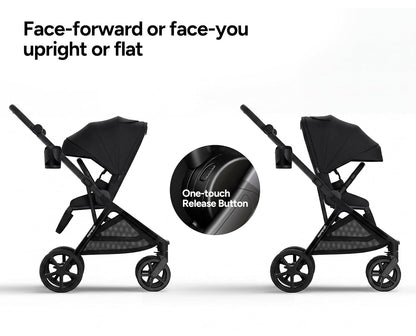 Vira All-Terrain Stroller Compact One-Hand Fold, Newborn to Toddler