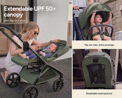 Vira All-Terrain Stroller Compact One-Hand Fold, Newborn to Toddler