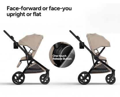 Vira All-Terrain Stroller Compact One-Hand Fold, Newborn to Toddler