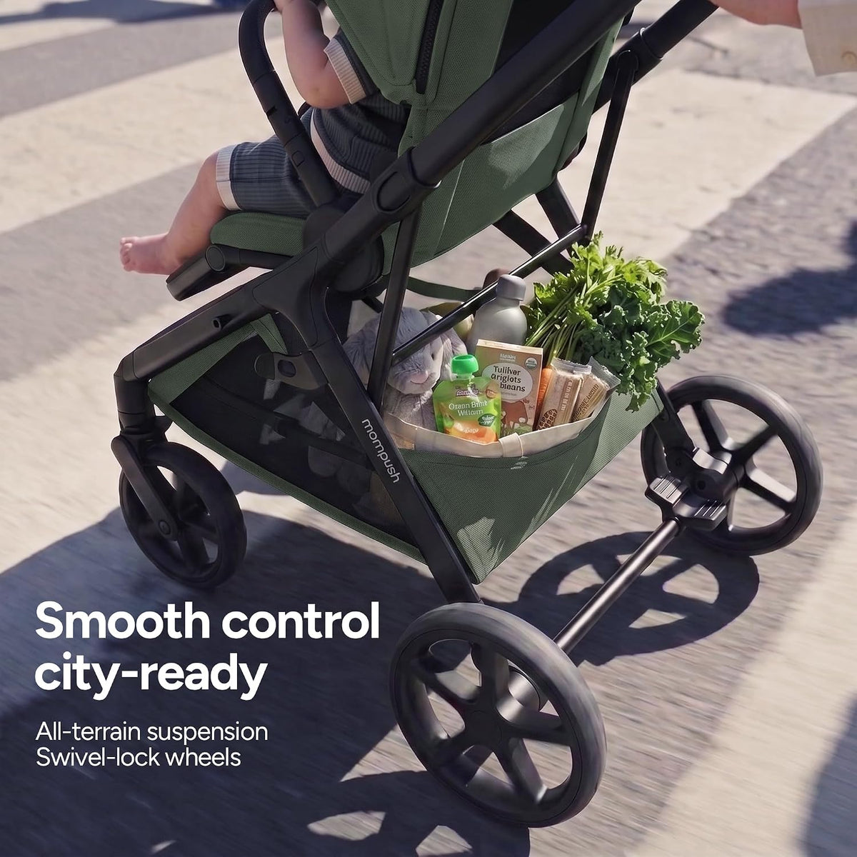 Vira All-Terrain Stroller Compact One-Hand Fold, Newborn to Toddler