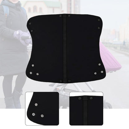 Winter Stroller Gloves Water Resistant Lined Hand Muffs for Caregivers, Black