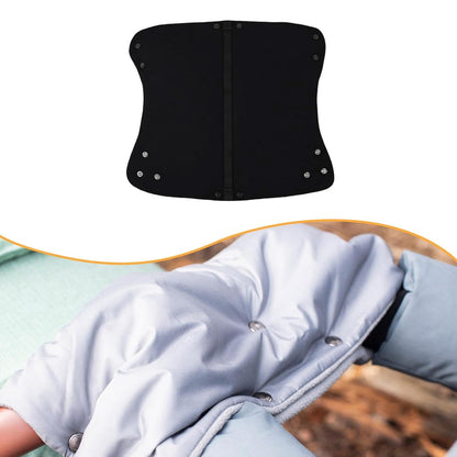 Winter Stroller Gloves Water Resistant Lined Hand Muffs for Caregivers, Black