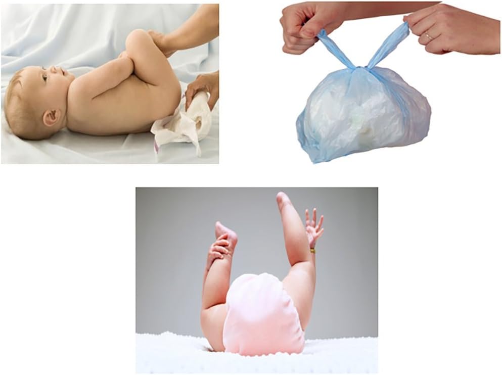 Disposable Diaper Sacks, Powder Scented, 4-25 Sacks per Roll, Easy-to-Tie, Diaper Disposal or Pet Waste Bags