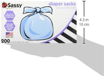 Disposable Diaper Sacks, Powder Scented, 4-25 Sacks per Roll, Easy-to-Tie, Diaper Disposal or Pet Waste Bags