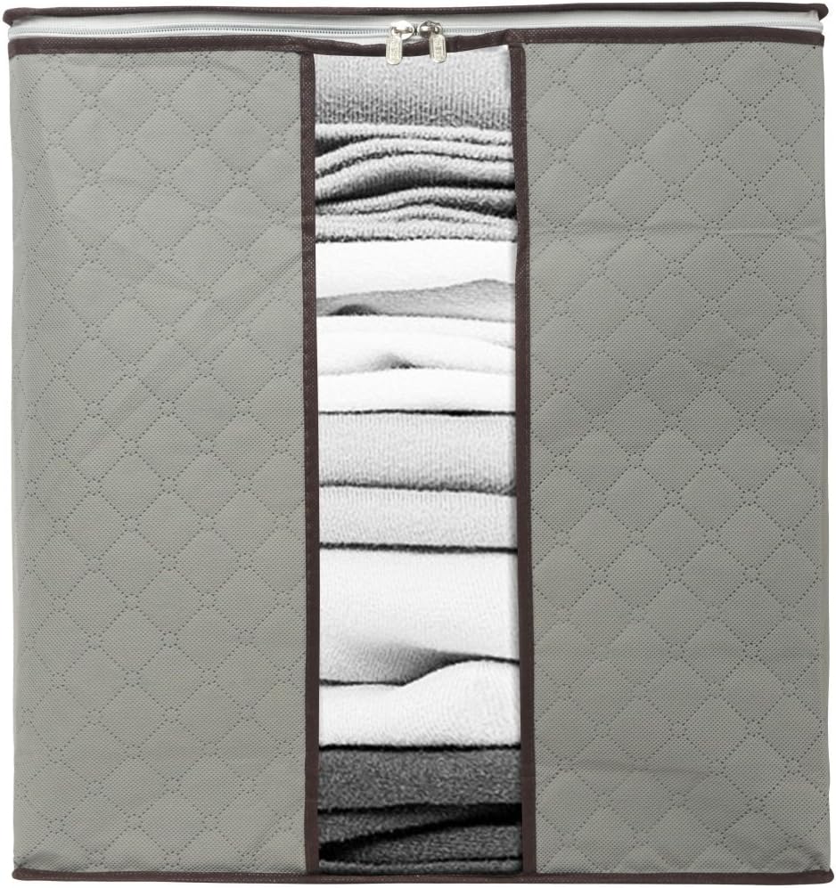 2 Pack Foldable Large Storage Bags for Comforter Quilt Blanket Clothes