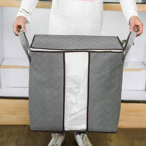 2 Pack Foldable Large Storage Bags for Comforter Quilt Blanket Clothes