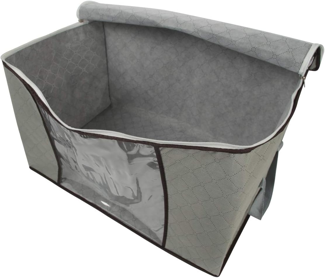 2 Pack Foldable Large Storage Bags for Comforter Quilt Blanket Clothes