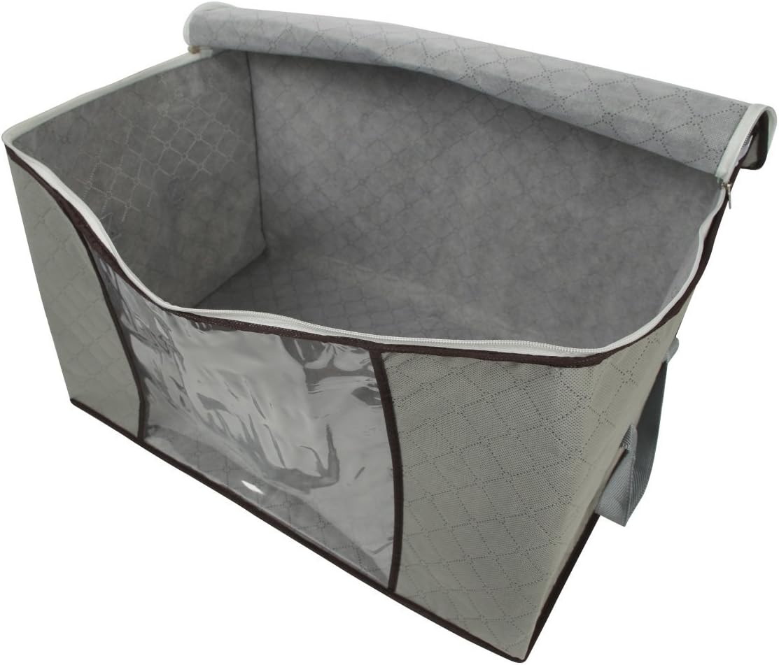 2 Pack Foldable Large Storage Bags for Comforter Quilt Blanket Clothes