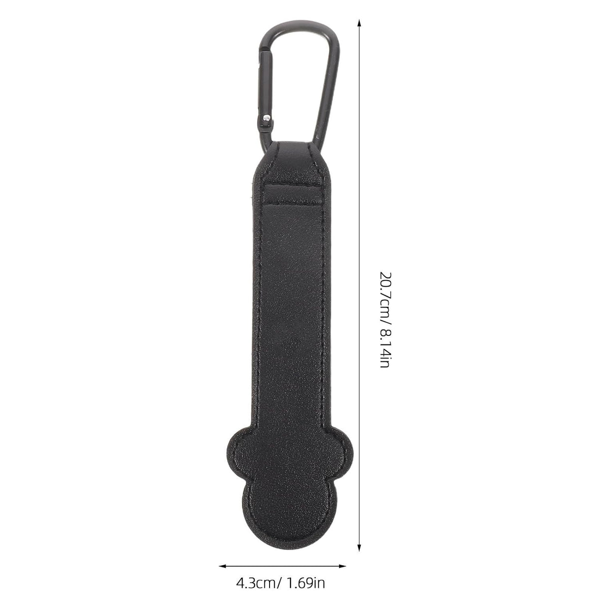 2pcs Stroller Hooks in Black Faux Leather with Widened Structure and Rounded Edges, Heavy Duty Non-Slip Organizer Clips for Grocery Bags and Diaper Bags, for Outdoor and Travel Use