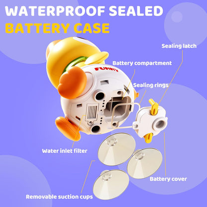 Kids Bath Toys, Kids Bath Shower Head for Bathtub with 1 Adjustable Sprayer, Control the Flow Rinser Kids with 3 Squirting Ducks for Kids in Bathtub Sink