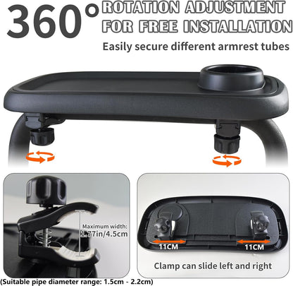 Universal Stroller Snack Tray with Cup Holder & Double-Layer Removable
