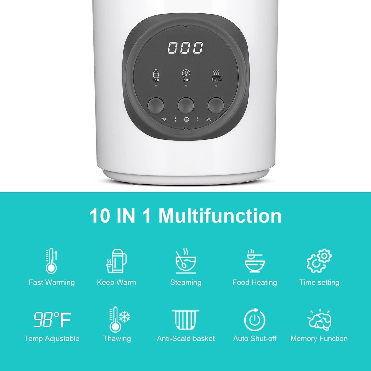 Fast Baby Bottle Warmer for Breastmilk and Formula 120V