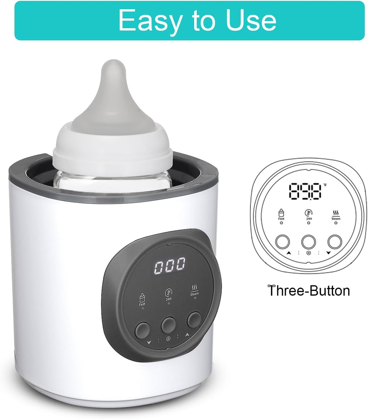 Fast Baby Bottle Warmer for Breastmilk and Formula 120V