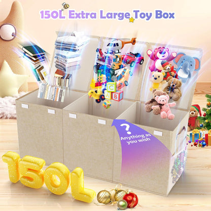 Extra Large Toy Box with Lids, Large Storage Chest Organizer, 40"x14"x16"