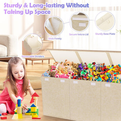 Extra Large Toy Box with Lids, Large Storage Chest Organizer, 40"x14"x16"