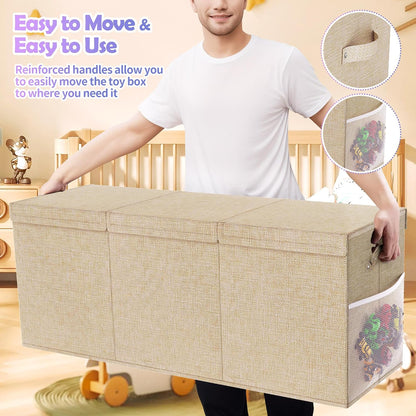 Extra Large Toy Box with Lids, Large Storage Chest Organizer, 40"x14"x16"