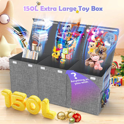 Extra Large Toy Box with Lids, Large Storage Chest Organizer, 40"x14"x16"