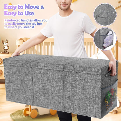 Extra Large Toy Box with Lids, Large Storage Chest Organizer, 40"x14"x16"