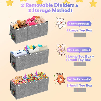 Extra Large Toy Box with Lids, Large Storage Chest Organizer, 40"x14"x16"