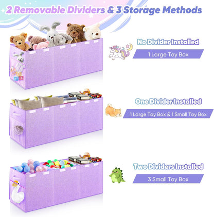Extra Large Toy Box with Lids, Large Storage Chest Organizer, 40"x14"x16"