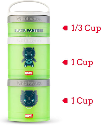 Marvel Snack Containers, 3 Stackable Snack Cups, Captain America