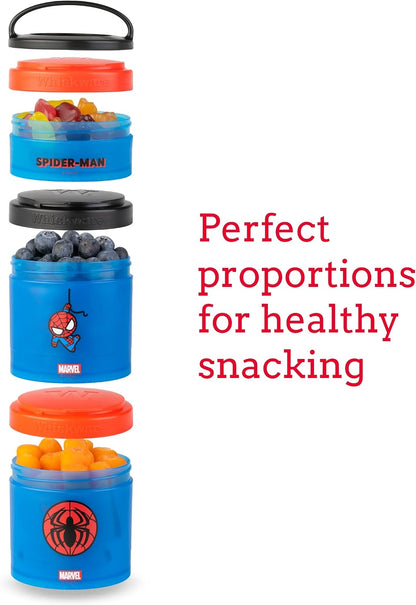 Marvel Snack Containers, 3 Stackable Snack Cups, Captain America