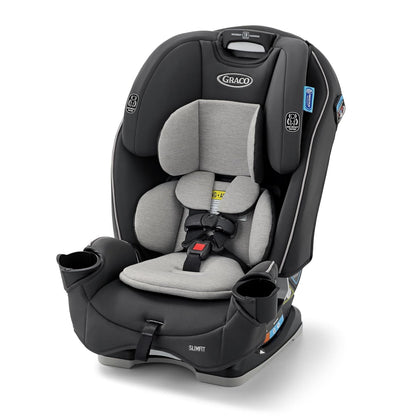 Slimfit 3-in-1 Convertible Car Seat, Slim Car Seat with Space-Saving Design, Highback Booster Seat with 10-Position Headrest, Rear Facing and Forward Facing Carseat, Darcie