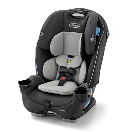 Slimfit 3-in-1 Convertible Car Seat, Slim Car Seat with Space-Saving Design, Highback Booster Seat with 10-Position Headrest, Rear Facing and Forward Facing Carseat, Darcie