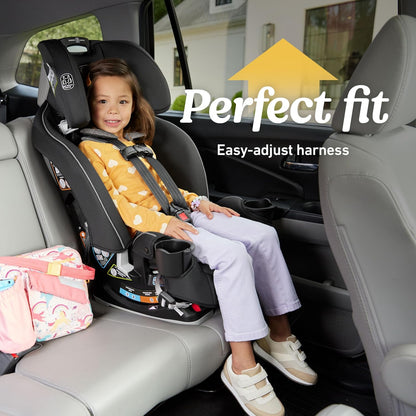 Slimfit 3-in-1 Convertible Car Seat, Slim Car Seat with Space-Saving Design, Highback Booster Seat with 10-Position Headrest, Rear Facing and Forward Facing Carseat, Darcie