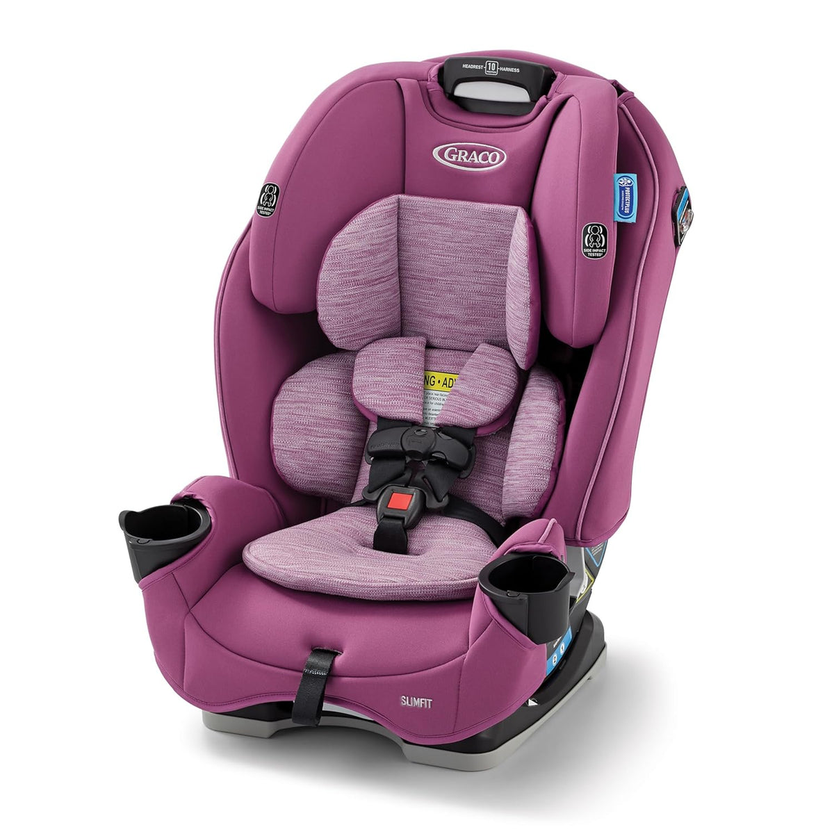 Slimfit 3-in-1 Convertible Car Seat, Slim Car Seat with Space-Saving Design, Highback Booster Seat with 10-Position Headrest, Rear Facing and Forward Facing Carseat, Darcie