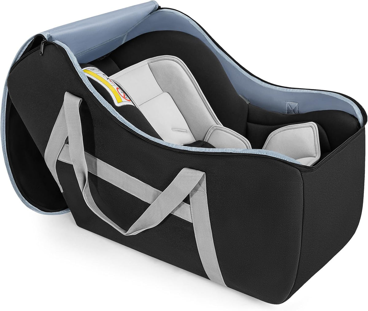 Padded Car Seat Bag Compatible with Most Nuna Pipa Car Seats UPPAbaby MESA V2 without Base & Chicco KeyFit 30 and Base, Car Seat Travel Bag for Airplanes, Black