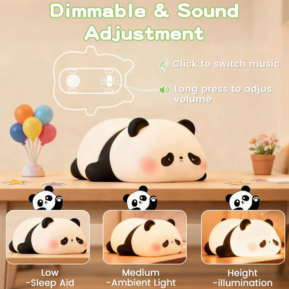 FAMIDUO Panda Night Light with White Noise, Sound Machine for Baby Toddler