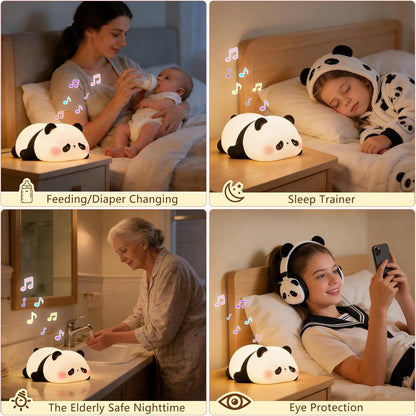 FAMIDUO Panda Night Light with White Noise, Sound Machine for Baby Toddler