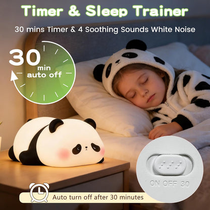 FAMIDUO Panda Night Light with White Noise, Sound Machine for Baby Toddler