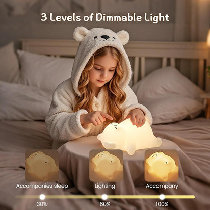 FAMIDUO Panda Night Light with White Noise, Sound Machine for Baby Toddler