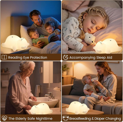 FAMIDUO Panda Night Light with White Noise, Sound Machine for Baby Toddler