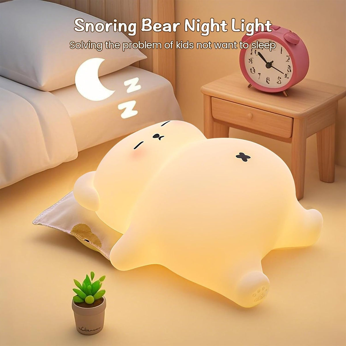 FAMIDUO Panda Night Light with White Noise, Sound Machine for Baby Toddler